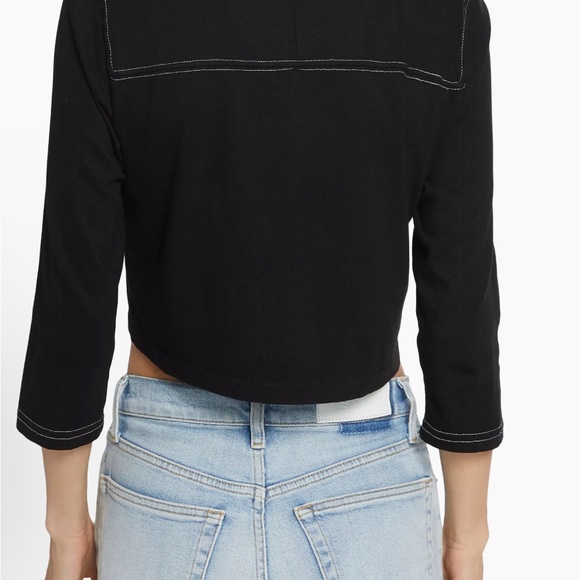 Re/done Cropped Varsity T-Shirt New - Picture 5 of 7